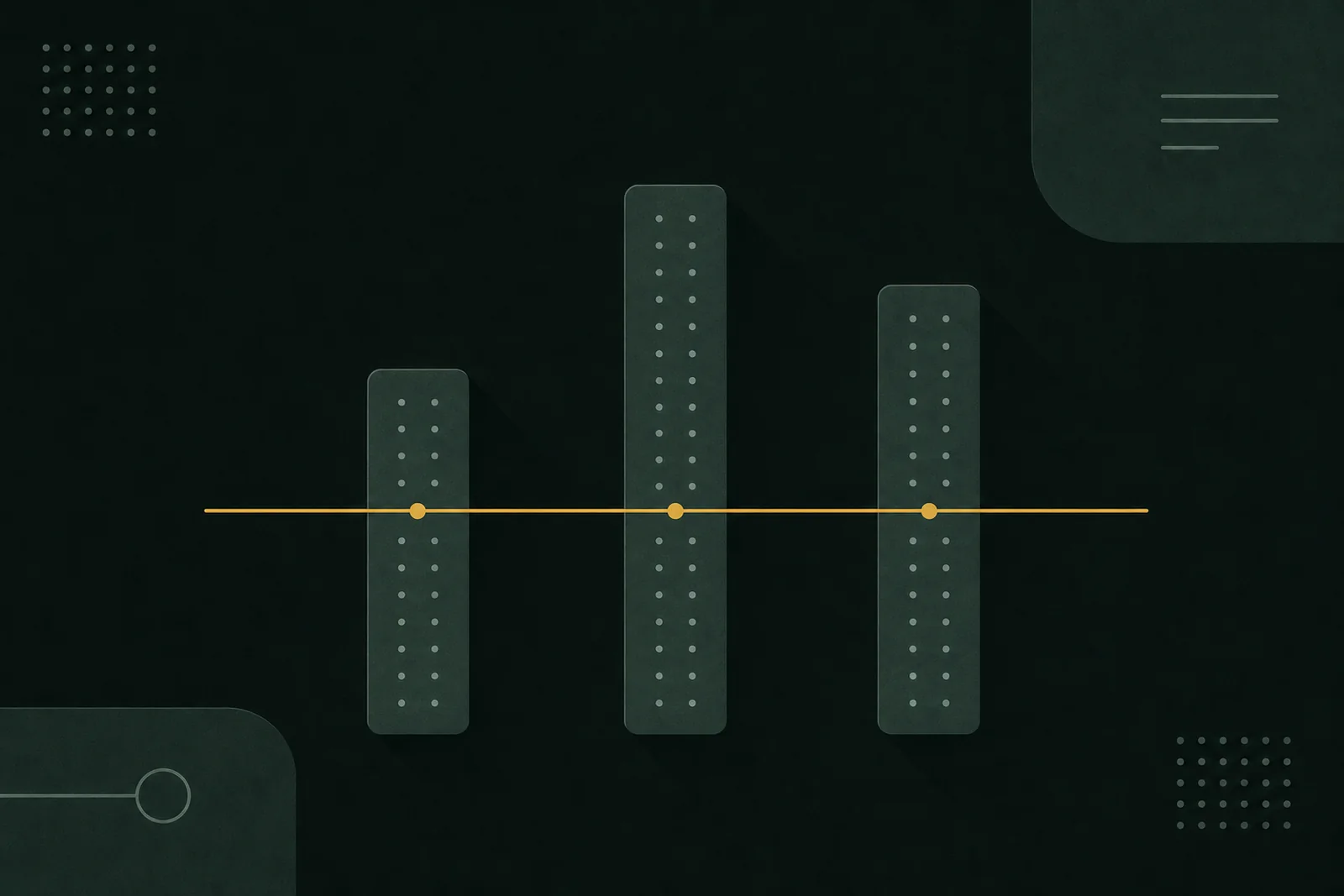 Comparing casino operators on checkable facts — TK666 Guide Illustration: three columns of different heights crossed by a single horizontal comparison line